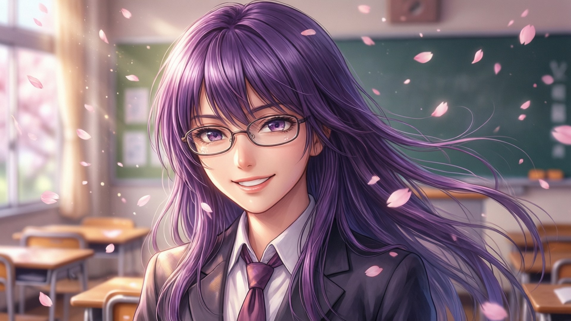 Cherry Blossom Smile by Wallpapers.art Studio