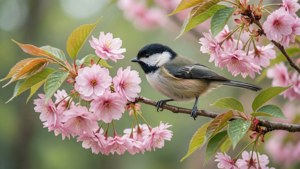 Cherry Blossom Titmouse