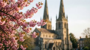 Cherry Blossoms and Tyn Church