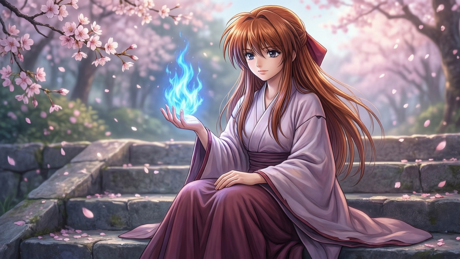 Cherry Flame Serenity by Wallpapers.art Studio