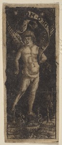 Cherub on a Vase with Inscription: "SOLI DEO HONOR"