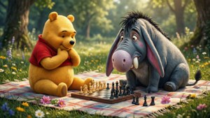 Chess Game in the Wood