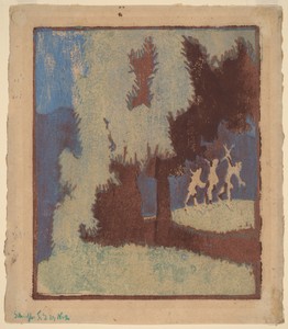 Chestnut Trees in Moonlight