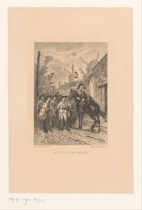 Chevalier de Grieux bij een groep musketiers