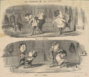 Chez le tailleur chez le coiffeur