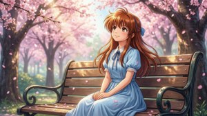 Chi Under Cherry Blossoms