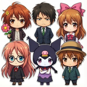 Chibi Anohana Characters