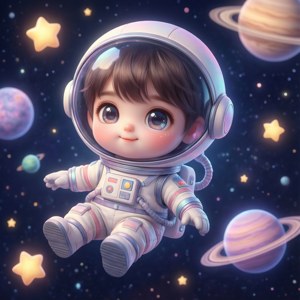 Chibi Astronaut Space