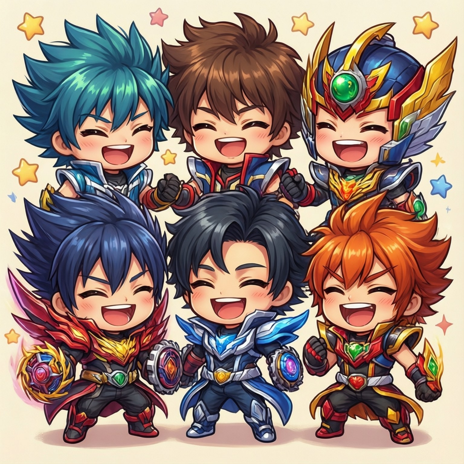 Chibi Burst Buddies by Wallpapers.art Studio