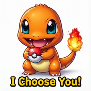 Chibi Charmander with Text