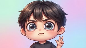 Chibi Eye Roll Cute