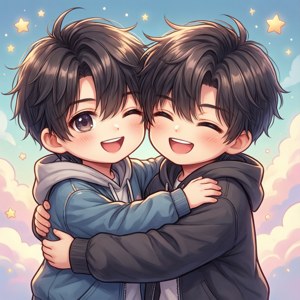 Chibi Hug Besties