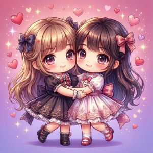 Chibi Hug Besties