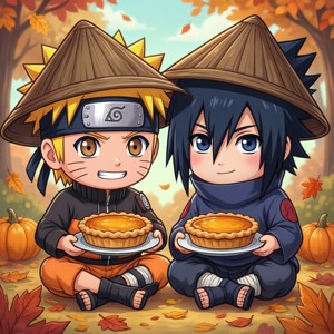 Chibi Naruto Thanksgiving Pie
