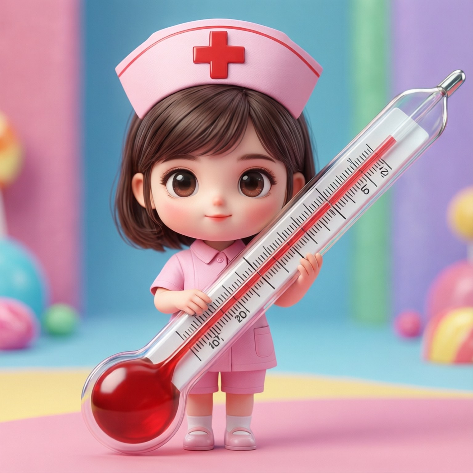 Chibi Nurse Cutie by Wallpapers.art Studio