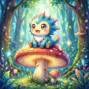 Chibi Palmon Mushroom