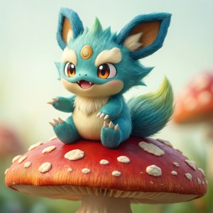 Chibi Palmon Mushroom