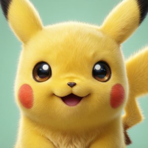 Chibi Pikachu Cheerful