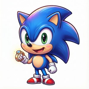 Chibi Sonic with Ring