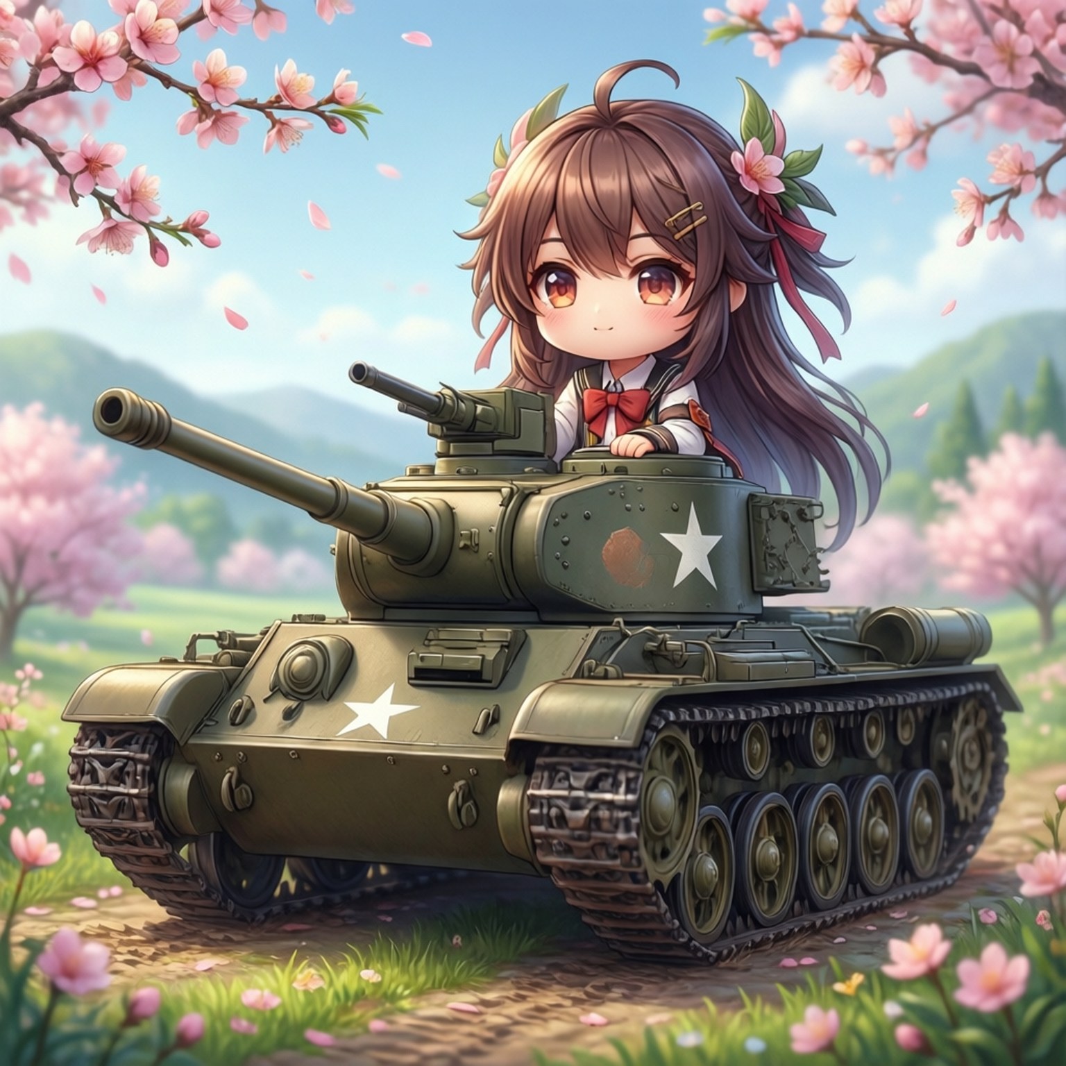 Chibi Tank Commander by Wallpapers.art Studio