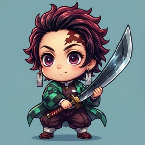 Chibi Zenitsu Big Katana