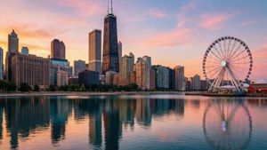 Chicago Sunset Skyline