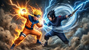 Chidori vs Rasengan Clash