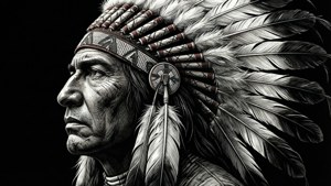 Chief Profile Monochrome