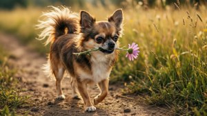 Chihuahua with Flower