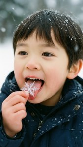 Child Catching Snowflake