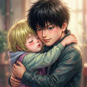 Child Denji and Pochita