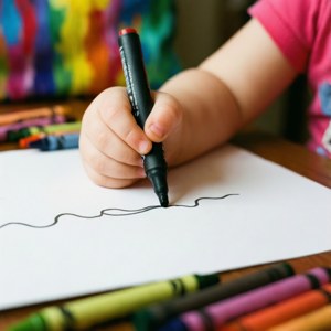 Child Drawing Marker Line