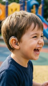 Child Laughing Hearing Aid