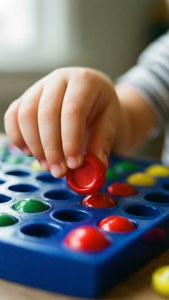 Child Playing Connect 4