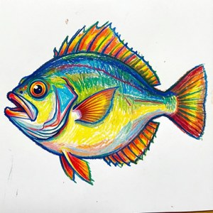 Child's Crayon Plaice