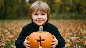 Child with Pumpkin Cross