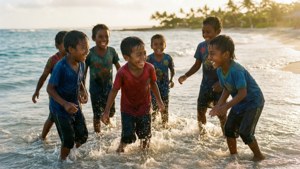 Children Beach Joy