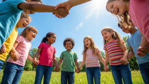 Children Holding Hands Circle