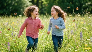 Children in Meadow
