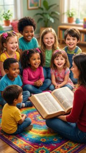 Children Listening to Bible