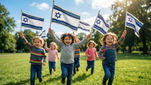 Children with Flags
