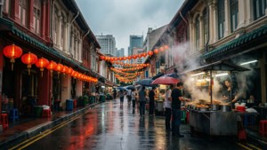 Chinatown Rainy Evening