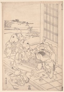 Chinese and Tartar Boys Quarreling over a Game of Go