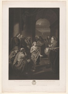 Chistus onderwijst schriftgeleerden in de Tempel