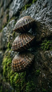Chitons on Mossy Wall