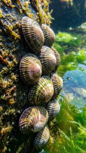 Chitons on Vertical Rock