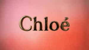 Chloé Logo in Coral Glow