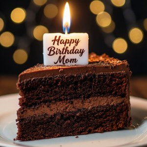 Chocolate Cake Candle Mom