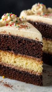 Chocolate Vanilla Cake Layers