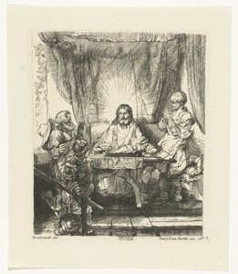 Christ at Emmaus: the larger plate